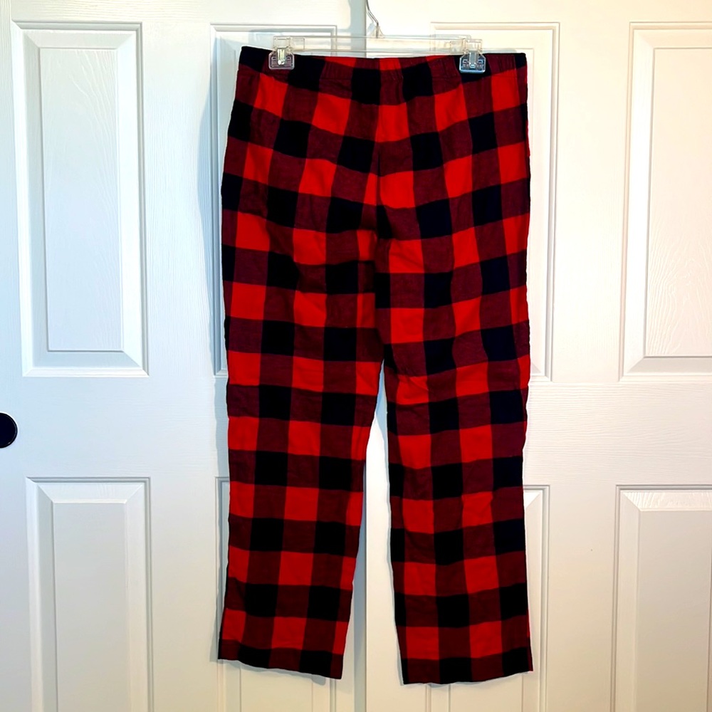 NEW Old Navy Holiday Jiggle Jammies, Red & Black box plaid pj bottoms, size L - Picture 5 of 8